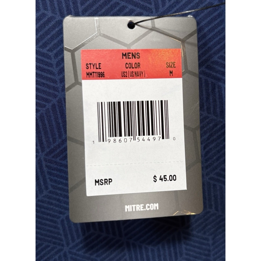 Mitre Men's Team USA Blue Hexagon Pattern Jersey Flag Size Medium NWT -1940 - Picture 8 of 9
